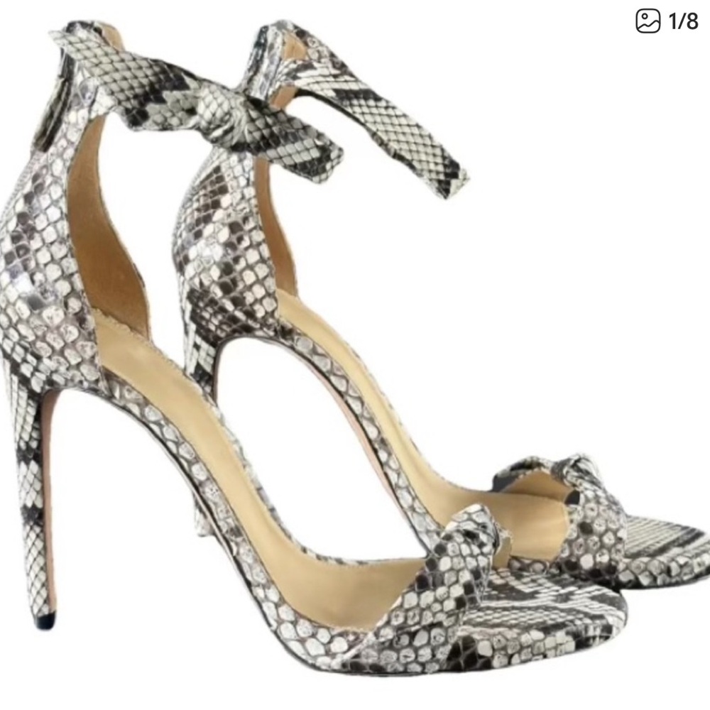 Alexandre Birman Snakeskin Leather Stilettos sz 37